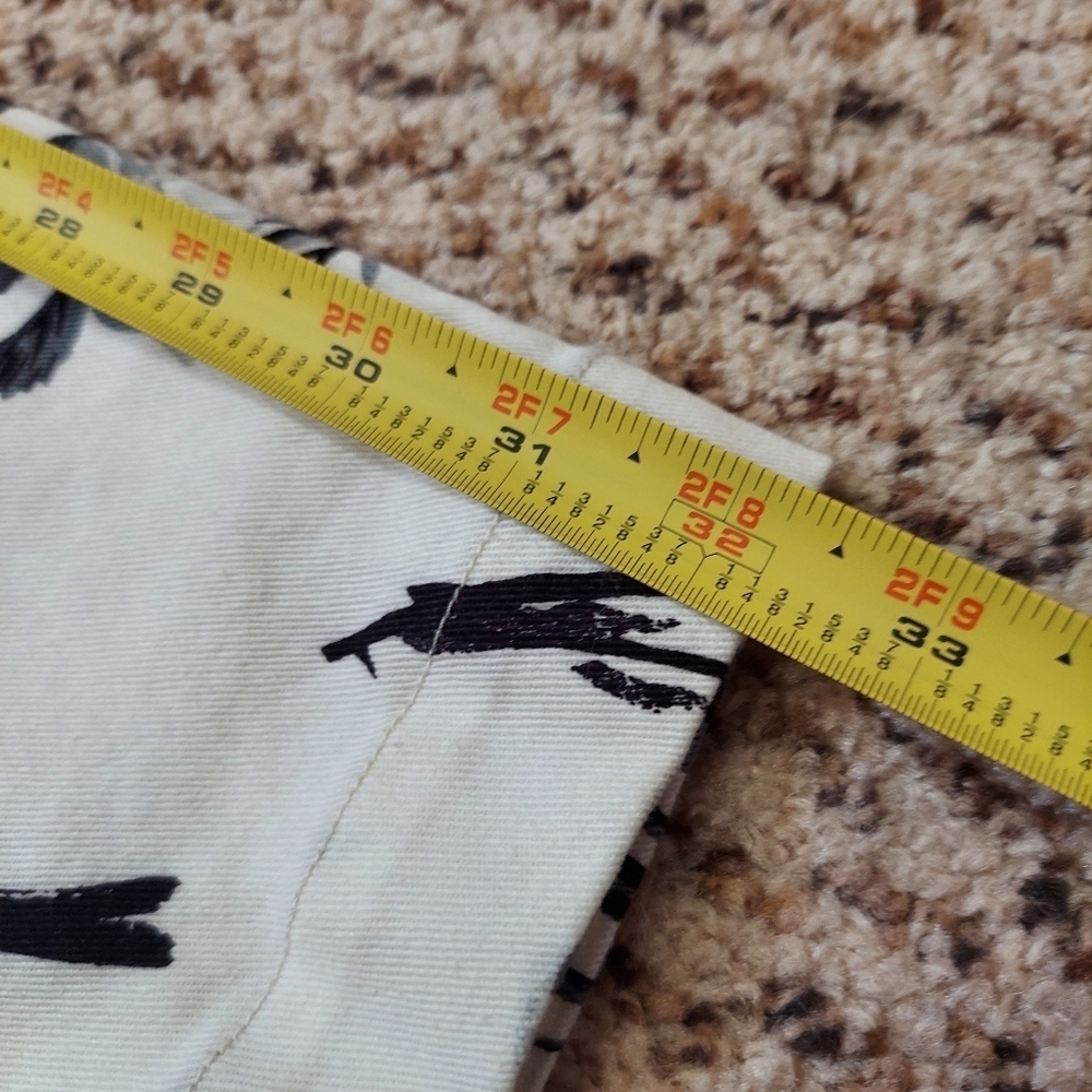 Womens Black & White Floral Bird Print Capri Pants Size 8 TIBI Business Casual - Picture 11 of 14